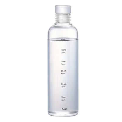 Ritua 500ml BPA free drink bottle with hourly time markings