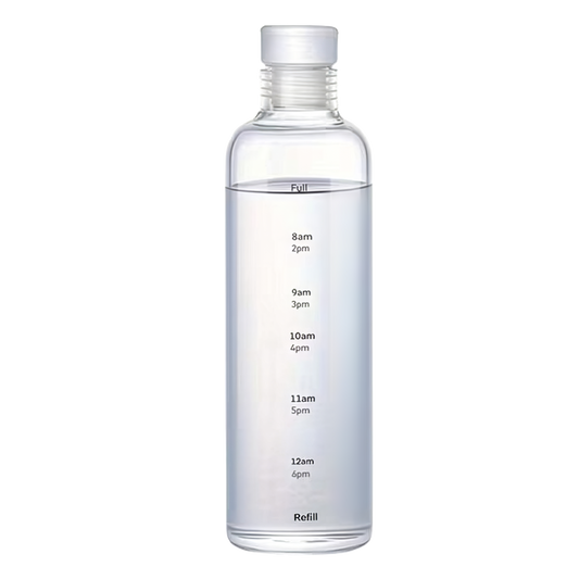 Ritua 500ml BPA free drink bottle with hourly time markings