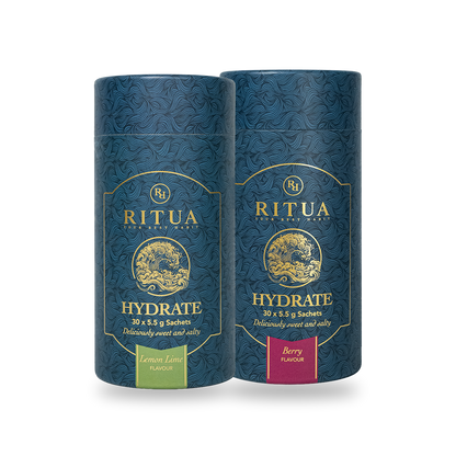 The Hydrate Bundle, one Lemon Lime and one Berry tube, 60 sachets